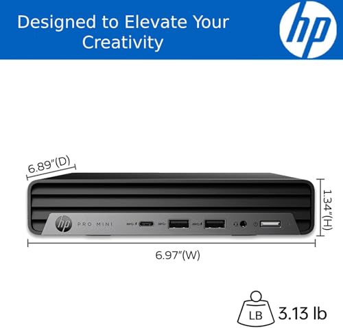 Image of HP 2026 Pro 260 G9 Mini PC Desktop Computer, 13th Gen Intel Core i3 CPU, 16GB RAM, 256GB PCIe SSD, Triple 4K Display Support, USB-C, Ultra-Quiet Design, Bluetooth 5.2, WiFi 6, KB&Mouse, Windows 11 Pro