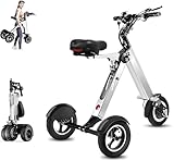 XDLYWUZIQ Patinete De 3 Ruedas para Adultos, Triciclo Eléctrico con Función De Marcha Atrás Grey