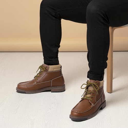 MIXIN Mens Boots Casual Chukka Faux Leather Hard Sole Dress shoes2