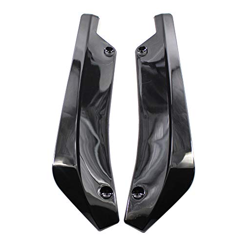 RuleaxAsi 2 Pcs Universal Pára-choques Traseiro Do Carro Fin Canard Splitter Difusor Spoiler Lip Sid