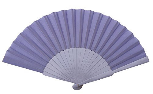 La Señorita Abanico Flamenco Madera y Tela XL Colores Diferentes Vestido Español (Violeta)