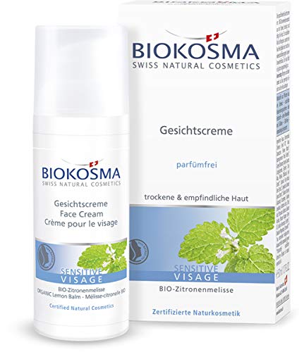 Preisvergleich Produktbild Biokosma SENSITIVE VISAGE Gesichtscreme / Gesichtspflege für trockene und empfindliche Haut / beruhigende Tagespflege mit BIO-Zitronenmelisse / 1x 50ml