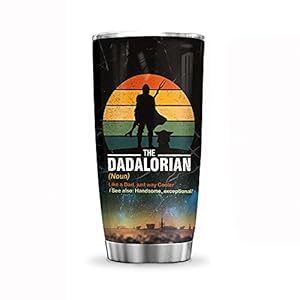 64HYDRO 20oz Birthday Gifts for Men, Dad, Son, Husband, Unique Gifts for Men, Cool Gifts for Men Dadalorian Christmas…