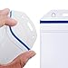10 Pack Vertical Extra Thick Clear ID Badge Holder Card Holder with Resealable Zip for Multiple Cards (Vinyl PVC) by Wisdompro - Blue Zip (4-1/8
