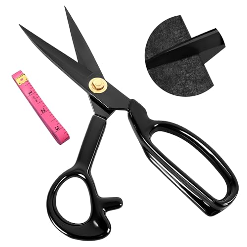 8' Heavy Duty Fabric Scissors - Tailor Scissors Ultra Sharp Blades and Comfort Grip Handles - For...