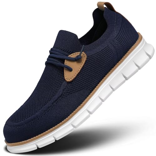 Image of Mens Casual Loafers Shoes Slip On Fashion Walking Dress Sneakers Business Oxfords Work Lightweight Soft Sole Zapatos