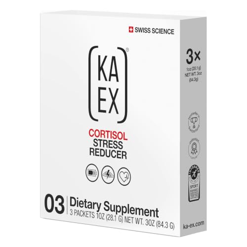 KA EX - Cortisol Stress Reducer for Athletes | Post-Workout Recovery Gamechanger | Clinically Tested and Trusted by Thousands of Pro Athletes | Swiss Science I Vegan (3 Pack)