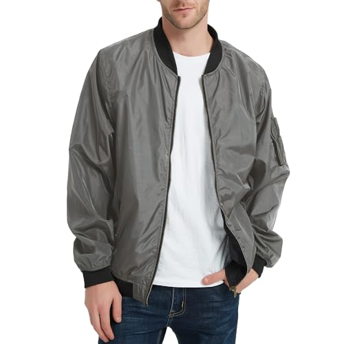 MADHERO Mens Bomber Jacket Lightweight Slim Fit Softshell Windbreaker2