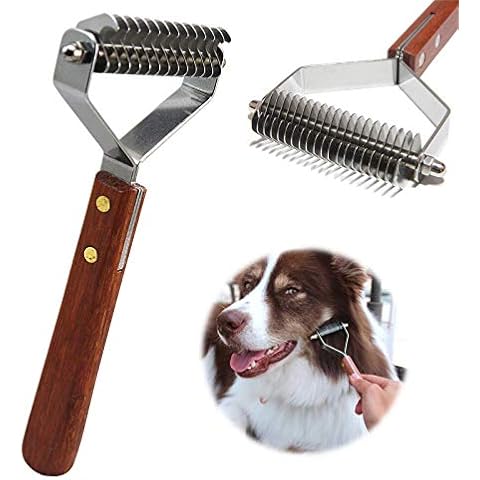 AIDIYA Coat King Rake 14-Blade Rake Pet Undercoat Rake,Professional Pet Dematting Comb Grooming Stripping Tool for Dogs and Cats (8.8cm) Cover