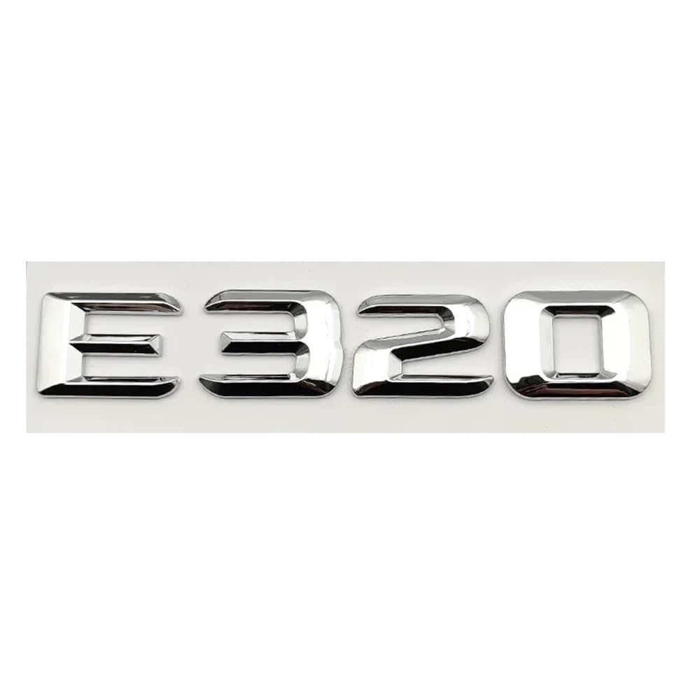 YTQMoreBNZ YYDStes Self-adhesive Letters Compatible With Car Stickers Mercedes E200 E220 E260 E320 E350(E320 Silver)