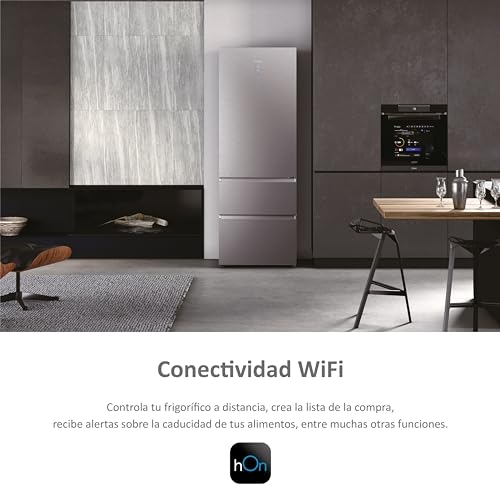 Haier 3D 70 Series 7 HTW7720ENMP - Frigorífico Combi, Cajones Direct Access, WIFI, Tecnología Antibacterias, Motor Inverter, My Zone, Cajón Humidity Zone, Total No Frost, An 70cm, Al 2m, 483L, Inox - imagen 4
