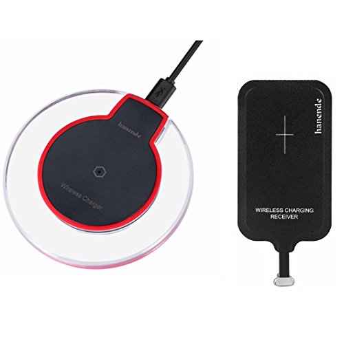 Wireless Charger Kit for iPhone, hanende Qi Wireless Charging Pad and Magic Tag Wireless Charging Receiver Patch Module for iPhone 7/6/6S/5/5S/SE/5C Wireless Charger Kit for iPhone, hanende Qi Wireless Charging Pad and Magic Tag Wireless Charging Receiver Patch Module for iPhone 7/6/6S/5/5S/SE/5C