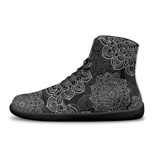 Image of Binienty Zero Drop Sole Barefoot Men's Women's PU Leather Flat Minimalist Barefoot Sneakers Athletic Shoes Waterproof