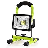 Work Light, Led Work Light with Magnetic Stand BESWILL Portable Rechargeable Battery Flood Light 15W 24LED SOS Mode Outdoors Camping Emergency Light with 2 USB Ports to Charge Digital Devices (Green)