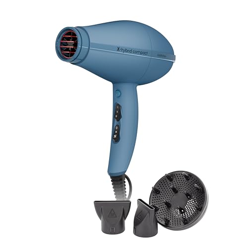 GAMMA+ Secador de Pelo Profesional X-Hybrid Compact | Secador Ligero y Compacto para el Cabello | Tecnología Iónica | Rejilla con Revestimiento de Turmalina | 1800-2100W (Azul Avio) GAMMA+ Secador de Pelo Profesional X-Hybrid Compact | Secador Ligero y Compacto para el Cabello | Tecnología Iónica | Rejilla con Revestimiento de Turmalina | 1800-2100W (Azul Avio)