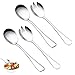 SUPRTOY Kit de Posate da Insalata,4 Pezzi Posate per Insalata in Acciaio Inox,2 cucchiai per Insalata e 2 forchette da Insalata,Lavabili in lavastoviglie