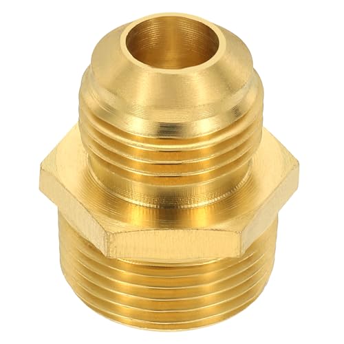 PATIKIL Acoplamiento de latón con rosca macho NPT de 3/10.2 cm x 5/20.3 cm, conector de tubo de latón, adaptador de tubo reductor para sistemas de propano, combustible, aceite, gas