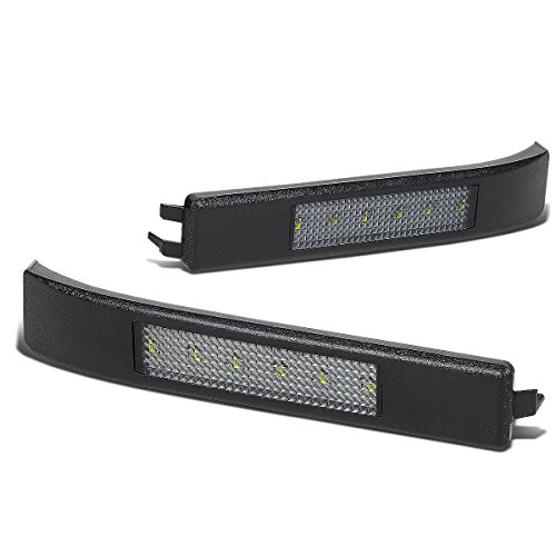 Auto Dynasty Smoke Housing White SMD LED Turn Signal Light Compatible with 09-14 Ford F150 Towing Side Mirror