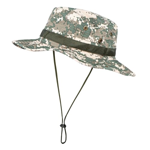Image of Sun Hats for Men Women Boonie Hat UPF 50+ Bucket Hat Wide Brim UV Protection Fishing Hiking Safari Outdoor Hats