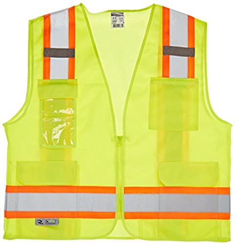 Image of Radians SV6 CL2 Solid Front /Mesh Back Safety Vest Medium, Hi-Vis Green