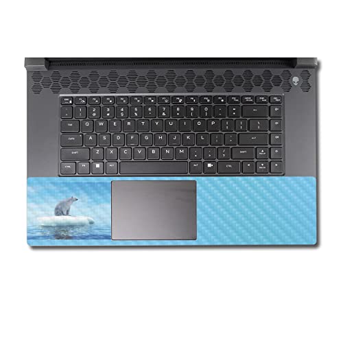 Image of MightySkins Carbon Fiber Skin Compatible with Alienware M17 R5 (2022) Full Wrap Kit - Polar Drift | Protective, Durable Textured Carbon Fiber Finish | Easy to Apply & Change Styles | Made in The USA