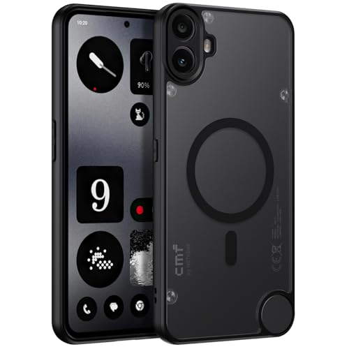 DOMAVER Nothing CMF Phone 1 5G Hülle Handyhülle Nothing CMF Phone 1 6.67 Case Matt Transparente Material Ultra Dünne Rundumschutz Magnetisch Schutzhülle Schwarz