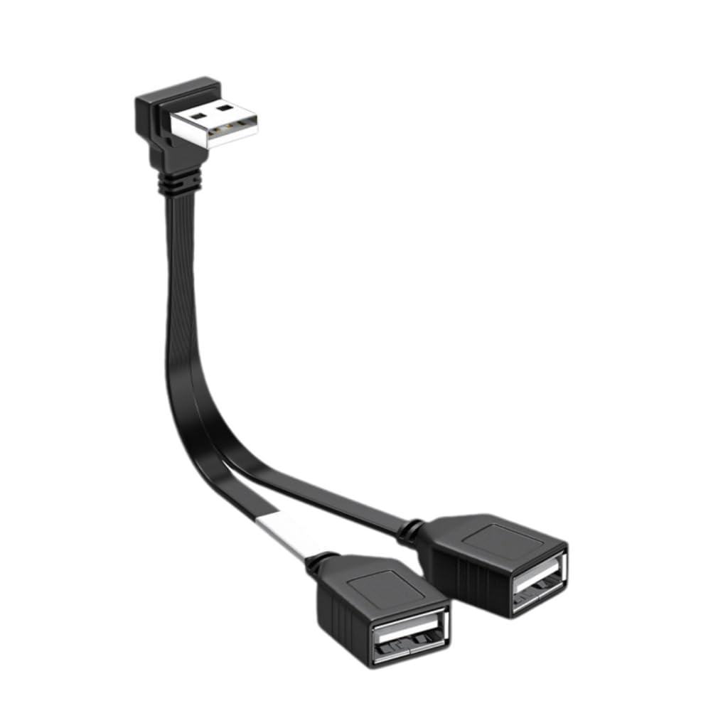 Elnwnnkc USB 1 To 2 Splitter Cable Male To Female Extension Adapter 480Mbps Data Transfer for Laptop Car and Hard