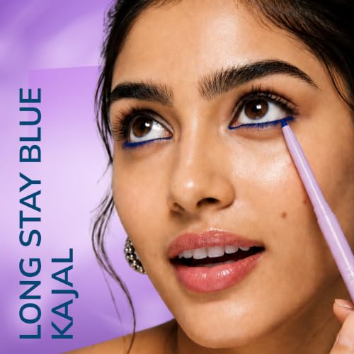 Image of TEE ESS Long Stay Kajal | Retractable Pencil | Waterproof, Smudge Proof | Intense Blue Color | 24H Long Lasting | Smooth One-Stroke Application | With Vitamin E | Twist-Up Blue Kajal | 0.30 gms