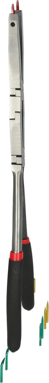 KS TOOLS 500.7015 - Pince à Circlips Intérieurs - Double Articulation - Avec Pointes Interchangeables - L. 345 mm