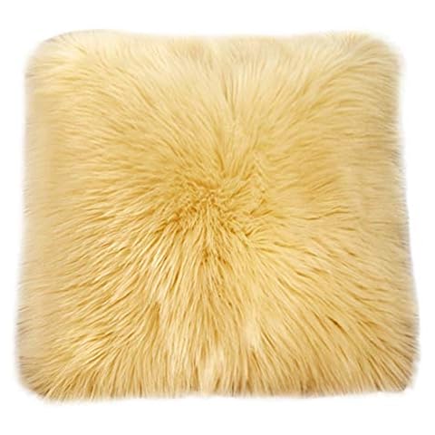 Sonojie Soft Solid Microfiber Plush Furry Cushion Cover Throw Pillow Case Home Bed Room Sofa Decor With Invisible Zipper Pillowcases Cover