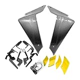 Para Y&amaha Para MT-09 Para MT09 SP Para MT 09 2021-2023 Alerón Lateral Aerodinámico Delantero De Motocicleta Cubierta De Alas Carenado Winglet Fija Alas Alerón Lateral Motocicleta(Carbon Look-Yellow