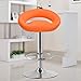OFAY Taburete De Bar, Cromo Y Gas Elevador Giratorio Cuero Artificial Cocina Desayunador Taburete Taburete Alto,Naranja