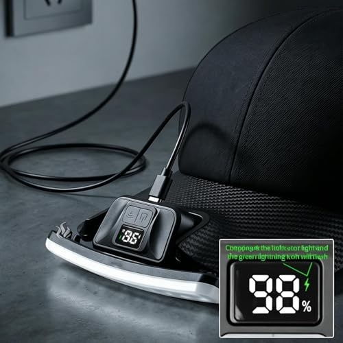 Gorra con luz recargable USB ajustable para camping y pesca 5