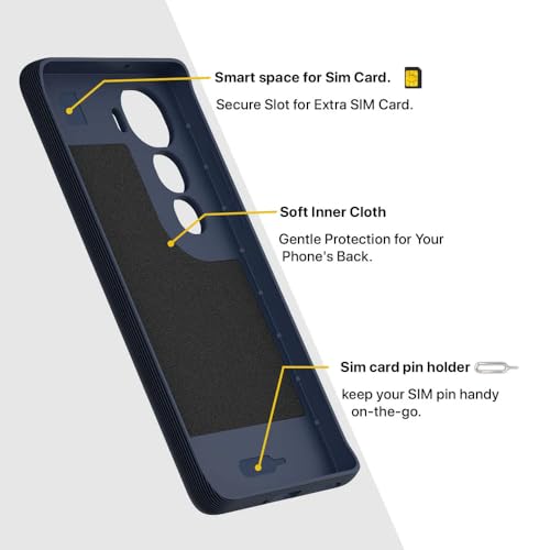 Image of amazon basics Shockproof Case for Vivo Y400 Pro 5G | Full Camera Protection | TPU Flexible Back Cover for Vivo Y400 Pro 5G (Steel Blue)