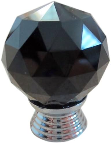 Tangpan 30mm Diamond K9 Crystal Glass Door Handle Cabinet Knobs Color Amber Pack of 10