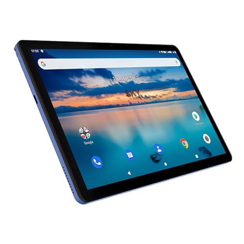 Image of Elite T10 Tablet with Protective Case, 10-Inch HD Display, Octa-Core Processor, Android 11, 64GB Storage, 4GB RAM, 13MP + 8MP Cameras, Full Metal Body, Blue