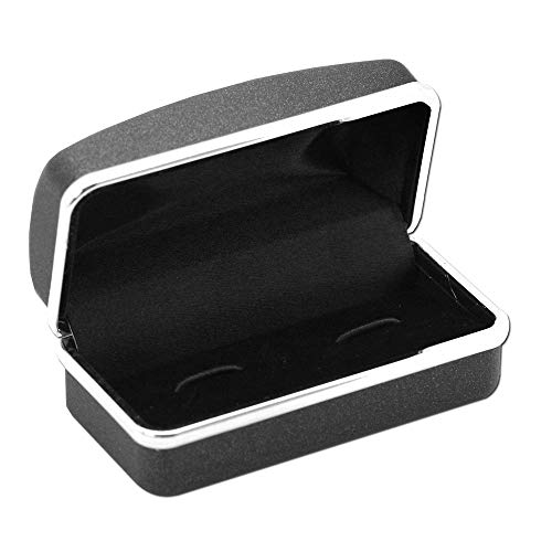 tumundo Caja Estuche de Regalo para Gemelos Pendiente Joyas Piercings Plugs Negro