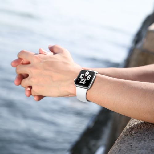 Silicone Band Compatible with Apple Watch Bands for Women 40mm 44mm 45mm 46mm 38mm 41mm 42mm 49mm Ultra Men, Sport Strap for iWatch Bands Series 10 9 8 7 6 5 4 3 SE
