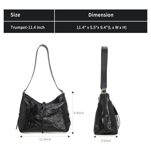 Women's Pleated Cowhide Single Shoulder Crossbody Bag2