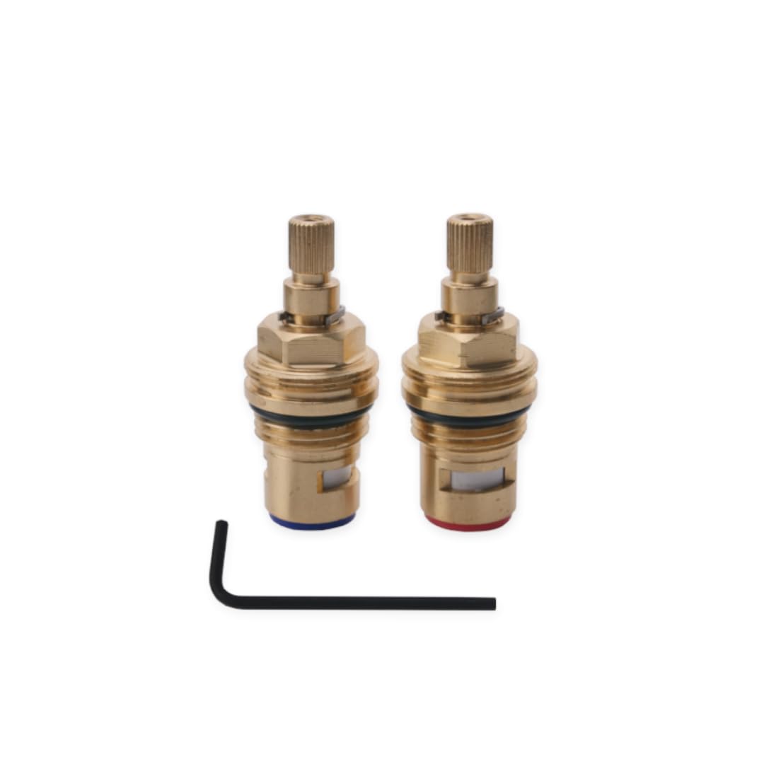 Howdens Lamona Victorian Brass Valve Cartridge Set (Pair)