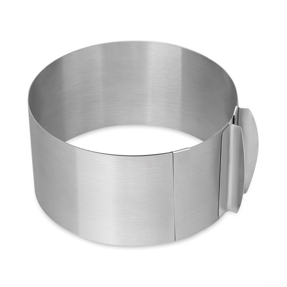 Anillo para tartas de 16-30 cm ajustable de acero inoxidable con escala