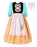 TYHTYM Cinderella Day Dress Princess Costumes Little Girls Kids Fancy Gown Cosplay Halloween Party (Brown, 2-3 T)