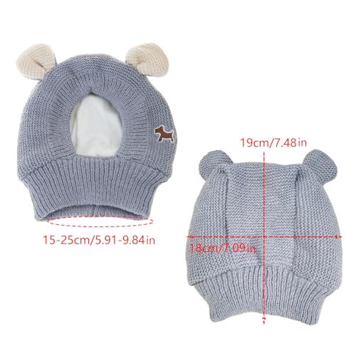 BUBEFSKD Stricken Für Hund Katzen Cosplay Kostüm Häkeln Haustier Cartoon Ohr Haustier Party Dressingup Outdoor Walking Einstellbar Für Hunde Gestrickt