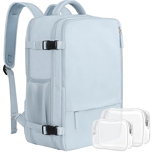 Image of Sinaliy Large Expandable Travel Backpack for Men and Women, 17 Inch Laptop, Waterproof, Casual, College, Business, Hiking, Camping