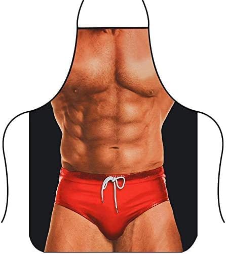 Heyumybit Tablier Cuisine Homme Humour,Humoristique Tablier de Cuisine Drôle,Créatif BBQ Cuisine Sexy Tablier pour Cuisine Familial,Restaurant