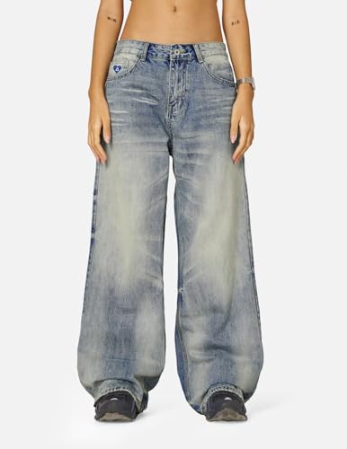 Aelfric Eden Womens Baggy Jeans Washed High Waisted Wide Leg Jeans Casual Y2k Streetwear Denim Pants Trouser2