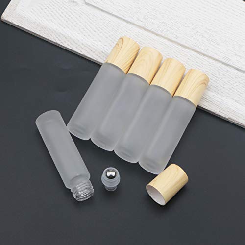 Ellbest 16pack 10ml Essential Oil Glass Bottle Glass Roller Bottles with Stainless Steel Roller Balls Reusable Refillable Bottle (White Frosted)3