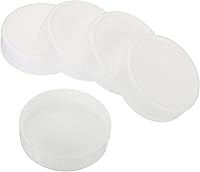 Vista 10 de PATIKIL Tapas de plástico de boca regular para tarros de 2.77 pulgadas, 1 juego/6 tapas para tarros de conservas con anillo de sellado de silicona