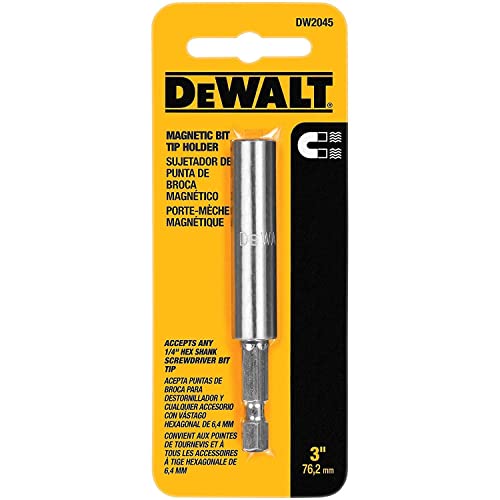 Dewalt Dw2045B 3" Magnetic Replacement, Screwgun Bit Tip Holder #619773-02 (8 Pack) #TOP2
