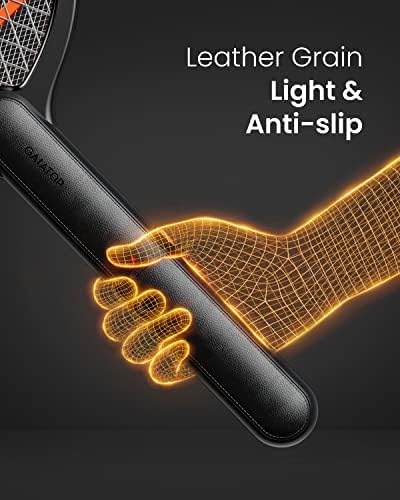GAIATOP Electric Fly Swatter, 3800V Battery Powered Handheld Fly Zapper, 3-Layer Protection Grid Bug Zapper Racket for Home Bedroom Kitchen Office Backyard Patio Indoor Outdoor - 2